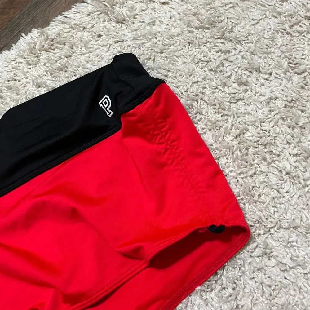 Victoria's Secret PINK Ultimate Large Red Black Drawstring Gym To Swim Shorts